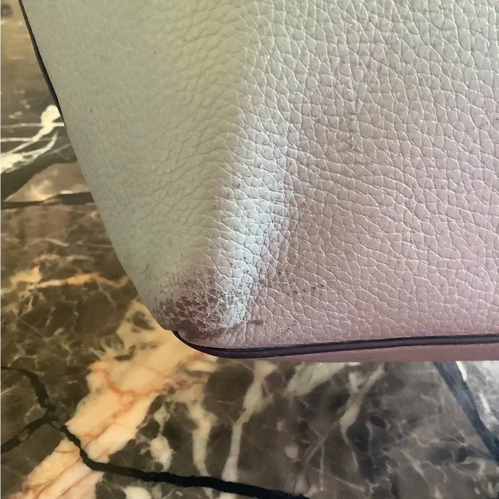 Authentic coach taylor sky blue large pebbled leather tote 16x10